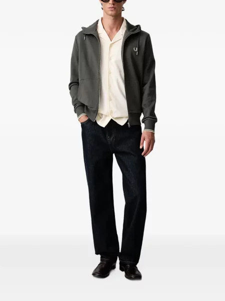 Hoodie Fred Perry με κέντημα πράσινο