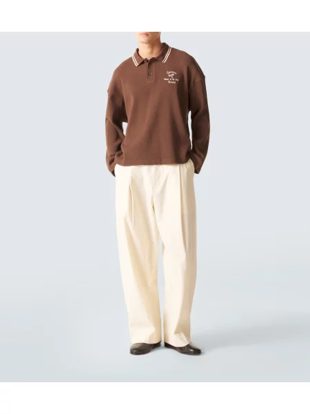 Tricou polo Bode tricotate maro