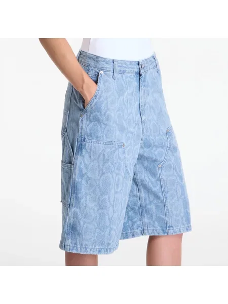 Krátky šortky Carhartt Wip so vzorom hadej kože modrá