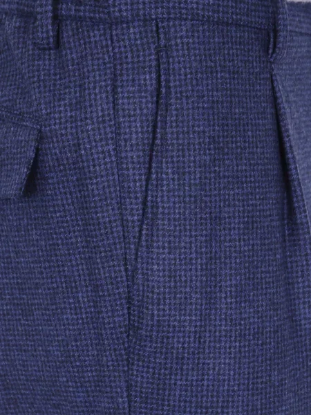 Pantaloni Barba în carouri albastru
