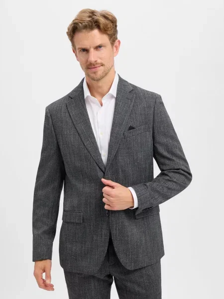 Finshley & Harding marynarka z zestawu modułowego Mężczyźni Modern Fit 25 szary