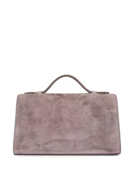 Top Savette din piele de căprioară violet