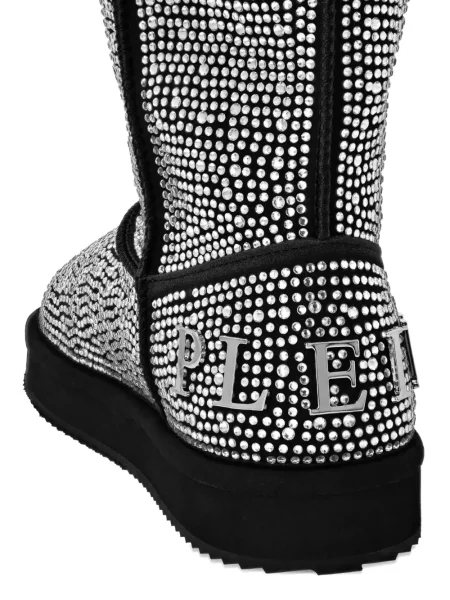 Cizme scurte Philipp Plein fără toc negru