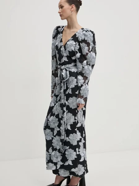 Rotate rochie maxi drept gri