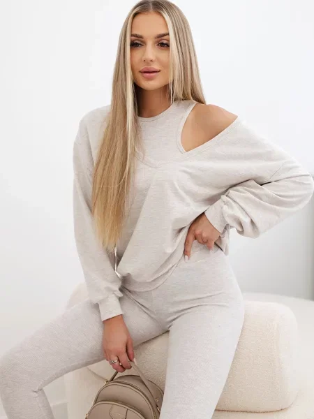 Top Kesi w kolorze melanż biały