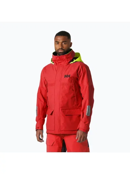Мъжко яке за ветроходство Helly Hansen Pier alert red червено