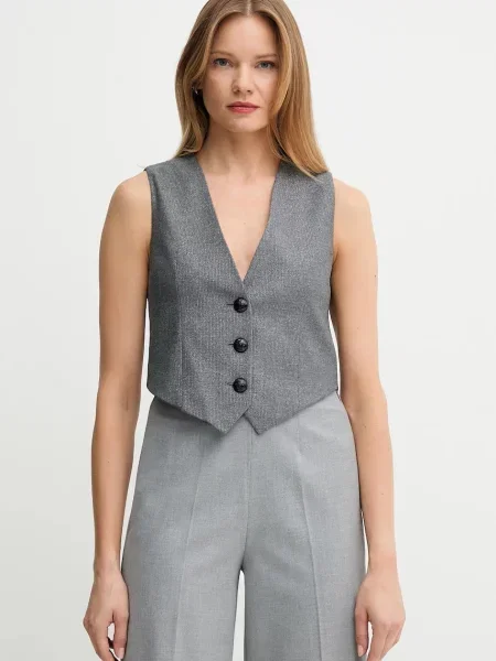 Gaudi kamizelka jednorzędowa szary