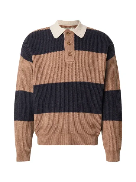 Woodbird Pulover Lotu maro cămilă / deschis / bleumarin bej