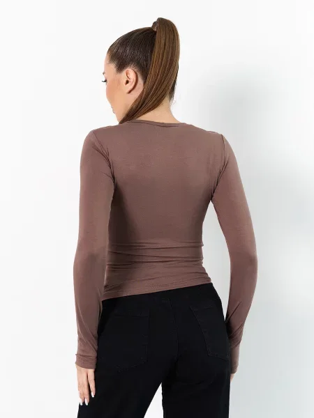 Лонгслив Issa Plus коричневый