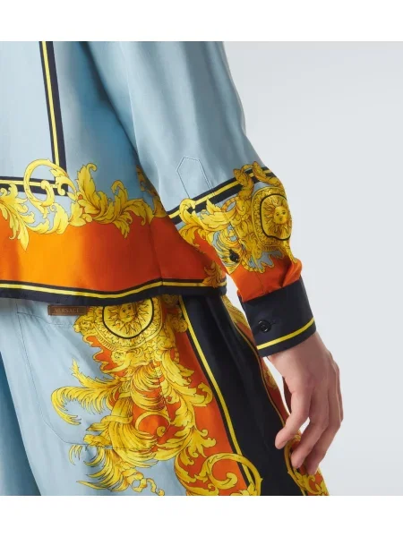 Cămașă Versace de mătase cu imagine