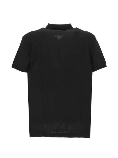Tricou polo Boss plasă negru