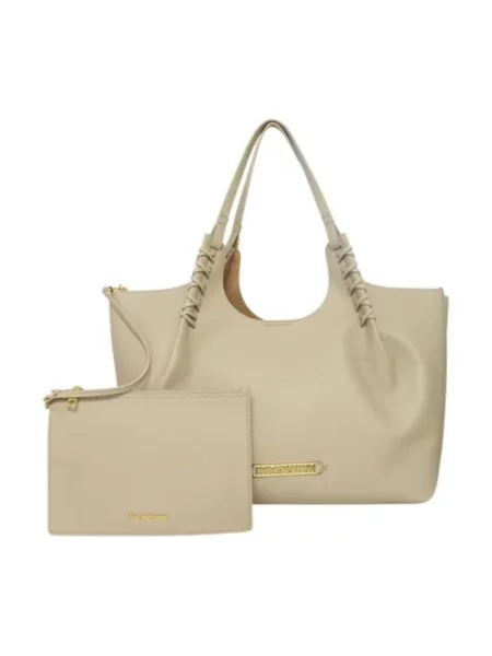Love Moschino torebka shopper beżowa