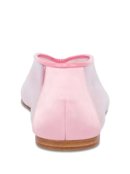 Balerini Moschino transparente alb