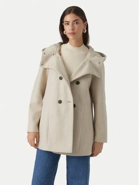 Vero Moda Prechodný kabát Fortuneshila béžová