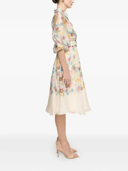 Rochie midi Nissa cu imagine din organza