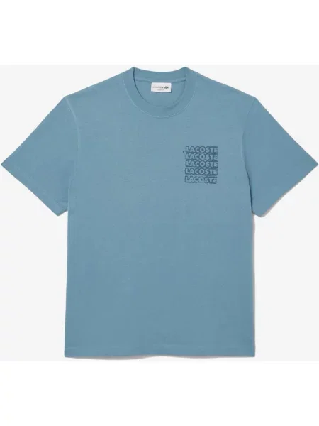 Koszulka Lacoste Cotton Graphic krótki rękaw M niebieski
