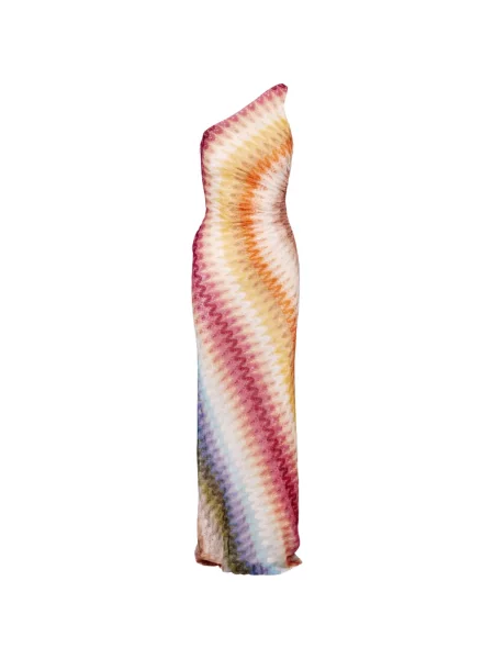 Rochie maxi Missoni tricotate cu un umăr gol