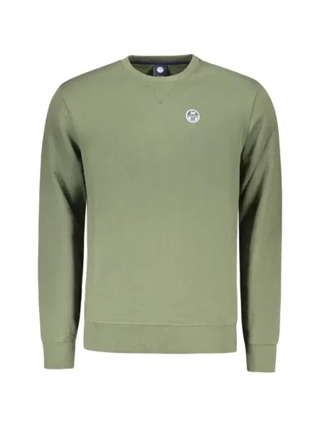 Hanorac crewneck North Sails cu decolteu rotund cu autograf verde