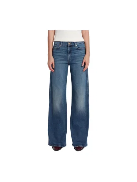 7 For All Mankind Jeansy Flare Lotta blau niebieskie