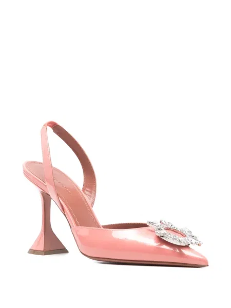 Pantofi cu toc Amina Muaddi slingback roz