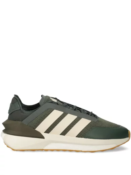 Sneakerși Adidas Cloudfoam alergare cu dungi cu platformă verde