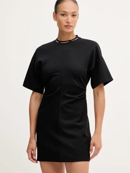Calvin Klein Jeans Rochie de zi Boxy Fit negru