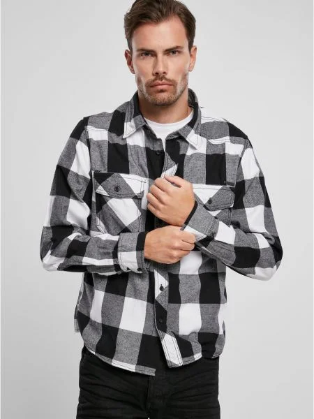 Карирана риза Brandit бяло