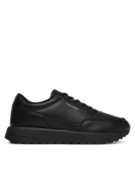 Pánska obuv Calvin Klein City Runner Laceup Leather triple black čierna