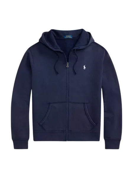 Bluza z kapturem Ralph Lauren Knit Full Zip granatowa L niebieska