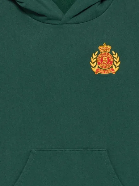 Суичър с качулка Sporty & Rich бродиран зелено