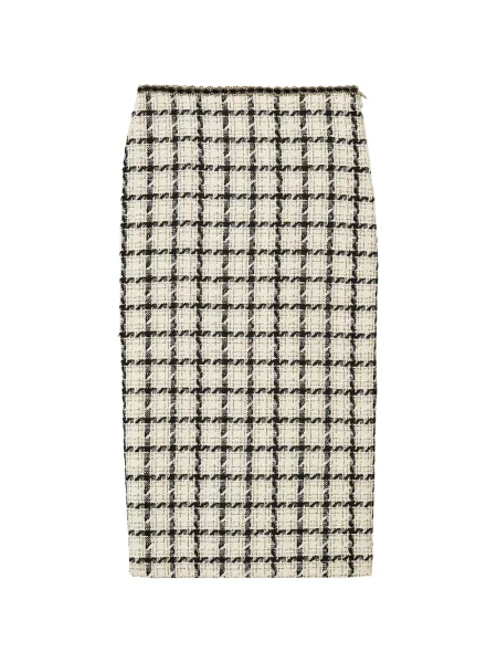 Bouclé fustă midi Twinset în carouri