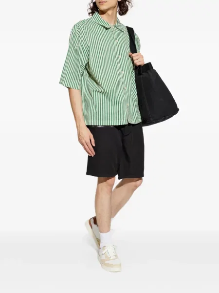 Cămașă Allsaints cu dungi verde