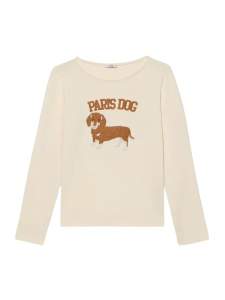 Top Oltre z nadrukiem biały