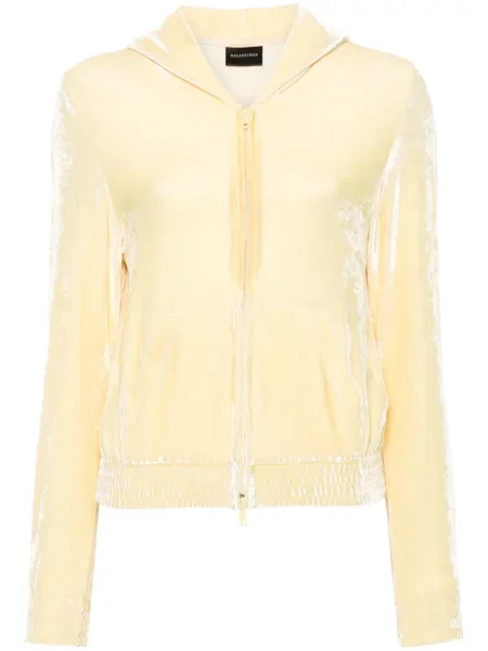 Bluza z kapturem Balenciaga żółta