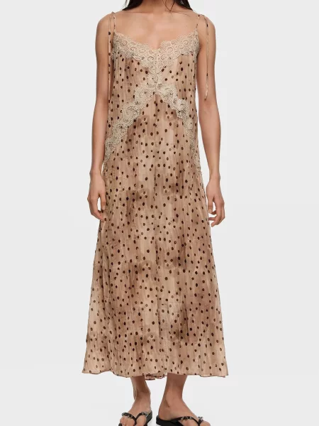 Сукня Bimba Y Lola в горошок бежева