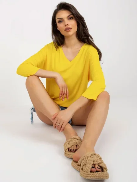 Bluză Fashionhunters galben