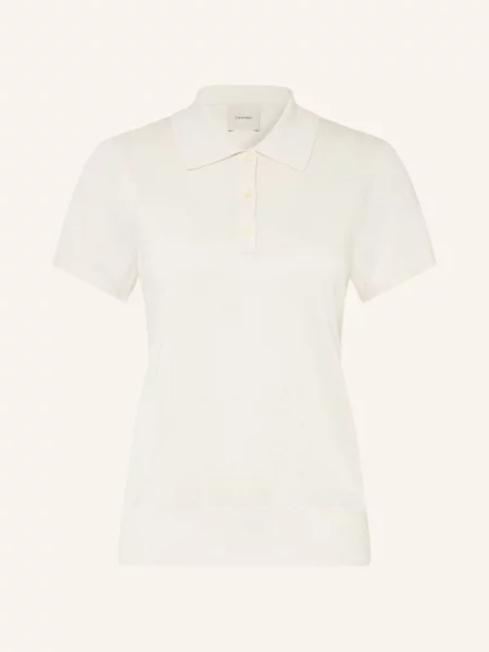 Calvin Klein Pletená Polokošile krémová