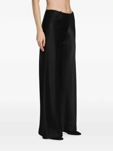 Pantaloni Yehuafan din satin negru