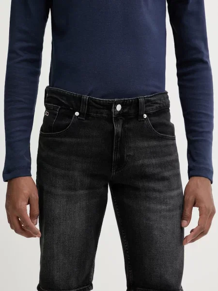 Džínové šortky Tommy Jeans černá