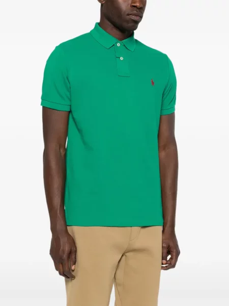 Поло тениска Polo Ralph Lauren бродирана зелено