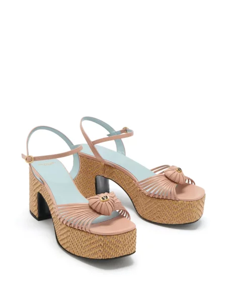 Espadrilės Valentino Garavani su platforma su autografu rožinė