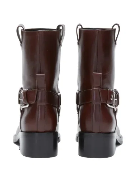 Botine 3.1 Phillip Lim cu cataramă cu bretele maro