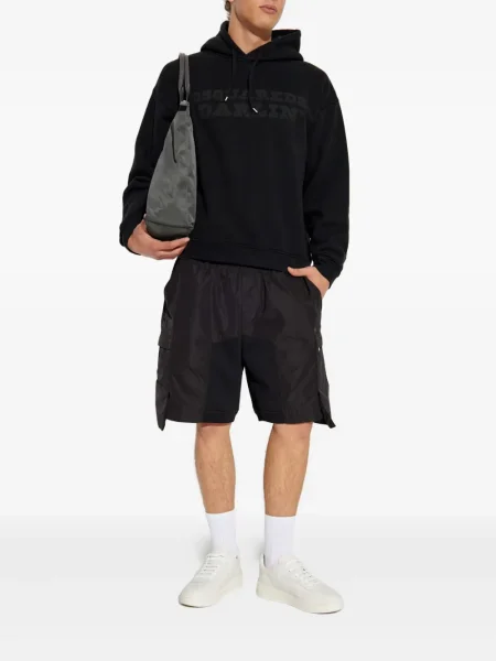 Hanorac cu glugă Dsquared2 cu imagine negru