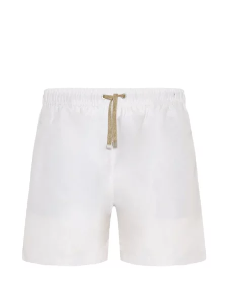 Slip de baie Benibeca cu broderie cu cordon alb