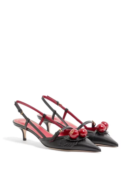 Pantofi cu toc Valentino Garavani slingback negru