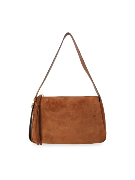 Torebka Tory Burch zamszowa brązowa