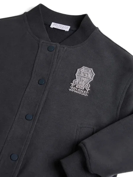 Kurtka bomber dziecięcy Brunello Cucinelli niebieski