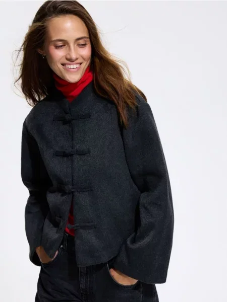 Reserved LADIES` JACKET gri-închis gri