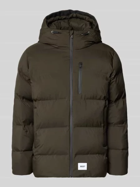 Kurtka pikowana o kroju regular fit z kapturem model SILAS' Khujo oliwkowa