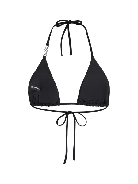 Karl Lagerfeld Bikinový top Triangel-Bikinitop mit Strasssteinen čierna